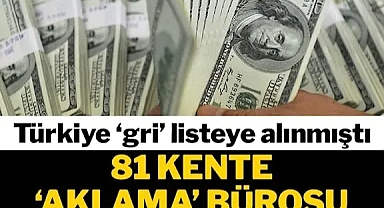 Türkiye gri listeye alınmıştı… 81 ilde ‘Aklama’ büroları kuruldu