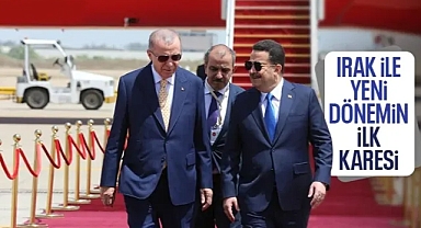 Cumhurbaşkanı Erdoğan Irak'ta: Resmi törenle karşılandı