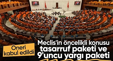 Meclisin gündem ve çalışma saatlerini düzenleyen öneri TBMM'de kabul edildi