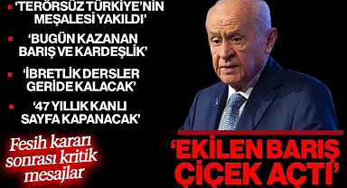 Terör Örgütü PKK'nın Fesih Kararı Sonrası Bahçeli'den İlk Açıklama
